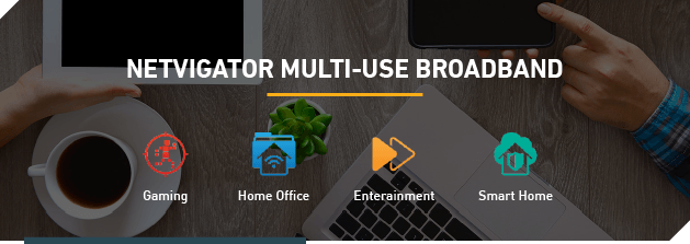Advanced connectivity solution comprising up to four individual circuits, each of which offers as much as 1000Mbps dedicated downstream bandwidth