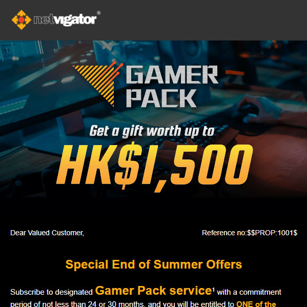Gamer pack promotion
